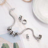Personalized Stainless Steel Name Beads Bracelet for Men