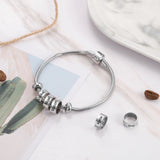Personalized Stainless Steel Name Beads Bracelet for Men