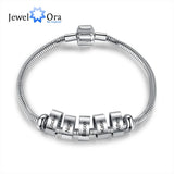 Personalized Stainless Steel Name Beads Bracelet for Men