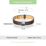 Custom Stainless Steel Photo Bracelet with Leather Charm for Women Men