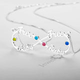 Personalized 925 Silver Name Necklace, Infinity Love Engraved Necklace