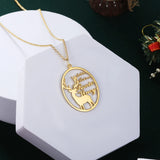 Personalized Elk Nameplate Necklace for Women - Christmas Gift