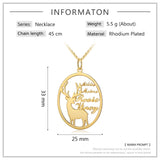 Personalized Elk Nameplate Necklace for Women - Christmas Gift