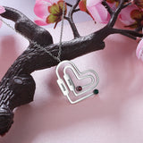 Personalized Heart Necklace with Birthstone Pendant Jewelry