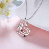 Personalized Heart Necklace with Birthstone Pendant Jewelry