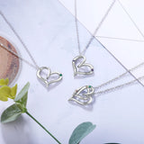 Custom Heart Birthstone Pendant Necklace with Name Engraving