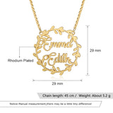 Personalized Mistletoe Christmas Nameplate Necklace for Mother