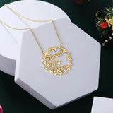 Personalized Mistletoe Christmas Nameplate Necklace for Mother