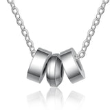 Personalized Name Engraved Beads Pendant Stainless Steel Necklace Men Gift