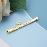 JewelOra Personalized Crown Name Hair Clip Barrette for Women