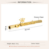 JewelOra Personalized Crown Name Hair Clip Barrette for Women