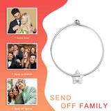 Custom Star Charm Bracelet with Name Engraving
