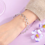 JewelOra Stainless Steel Adjustable CZ Ring Women Wedding Engagement Jewelry