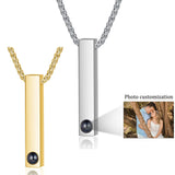 JewelOra Personalize Projection Photo Necklace Bar Picture Pendants Jewelry
