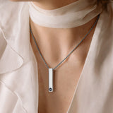 JewelOra Personalize Projection Photo Necklace Bar Picture Pendants Jewelry