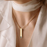 JewelOra Personalize Projection Photo Necklace Bar Picture Pendants Jewelry