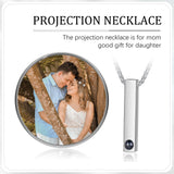 JewelOra Personalize Projection Photo Necklace Bar Picture Pendants Jewelry