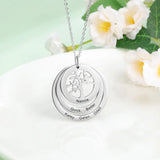 JewelOra Custom Tree of Life Necklace Stainless Steel Round Pendants