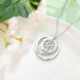 JewelOra Custom Tree of Life Necklace Stainless Steel Round Pendants