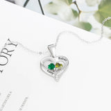 JewelOra Personalized Name Necklace with 2 Birthstones Heart Pendant