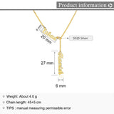 JewelOra Personalized 925 Silver Nameplate Necklaces for Women 2 Names Pendants