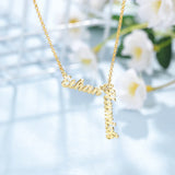 JewelOra Personalized 925 Silver Nameplate Necklaces for Women 2 Names Pendants