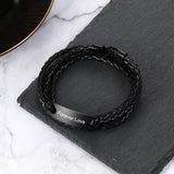 Personalized Engraved Stainless Steel Name Bar Bracelet for Men