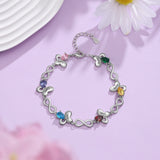 Personalized Butterfly Bracelet with Birthstone & Names