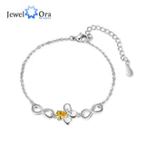 Personalized Butterfly Bracelet with Birthstone & Names