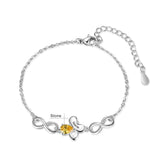 Personalized Butterfly Bracelet with Birthstone & Names