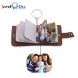 Custom Photo Album Keychains Vintage Style Brown Paper