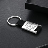 JewelOra Engraved Stainless Steel Heart Keychain