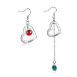 Personalized Christmas Name Engraved Heart Drop Earrings for Women
