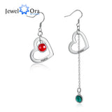 Personalized Christmas Name Engraved Heart Drop Earrings for Women