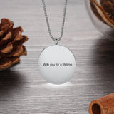 Personalized Couple Photo Necklaces Engraved Names Choker Charm Jewelry Gift