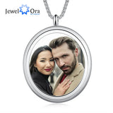 Personalized Couple Photo Necklaces Engraved Names Choker Charm Jewelry Gift