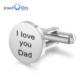 Personalized Mens Cufflinks Tie Clips Shirt Cuff Button Fathers Gift