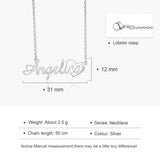 Personalized Nameplate Necklace 925 Silver Heart Custom Letter Necklaces