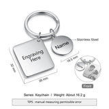 Custom Calendar Keychain with Name Engraving