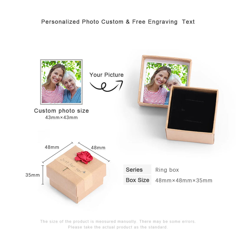 Personalized Rose Flower Blessing Message Jewellery Box