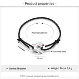 Personalized Engrave 2 Names Birthstone Bracelet Men's Gift
