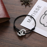 Personalized Engrave 2 Names Birthstone Bracelet Men's Gift