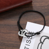Personalized Engrave 2 Names Birthstone Bracelet Men's Gift