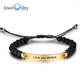 JewelOra Personalized Engraved Bar Bracelet for Men