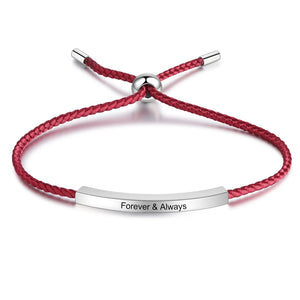 Personalized Engraved Bar Bracelet for Women - Year Gift for Girlfriend