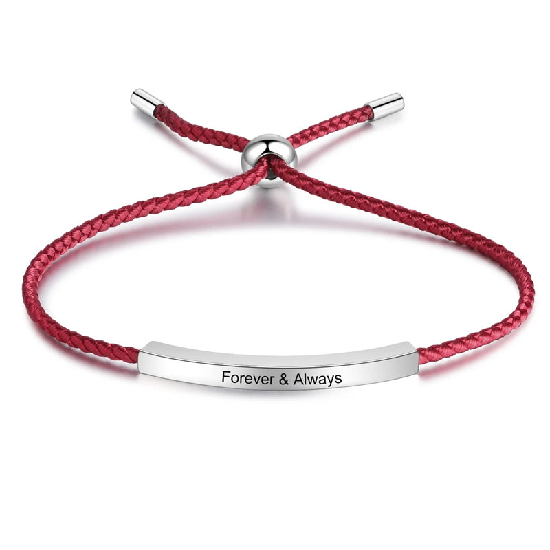 Personalized Engraved Bar Bracelet for Women - Year Gift for Girlfriend