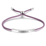 Personalized Engraved Bar Bracelet for Women - Year Gift for Girlfriend
