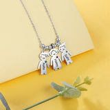 Personalized Engraved Name Pendant Necklace Birthstone Stainless Steel