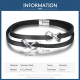 Custom Name Double Infinity Bracelet for Men