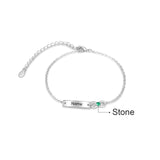 Personalized Infinity Bracelet with Birthstones Adjustable Chain